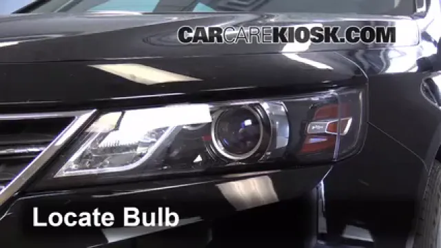 2014 Chevrolet Impala LT 3.6L V6 FlexFuel Éclairage Feux de croisement (remplacer l'ampoule)